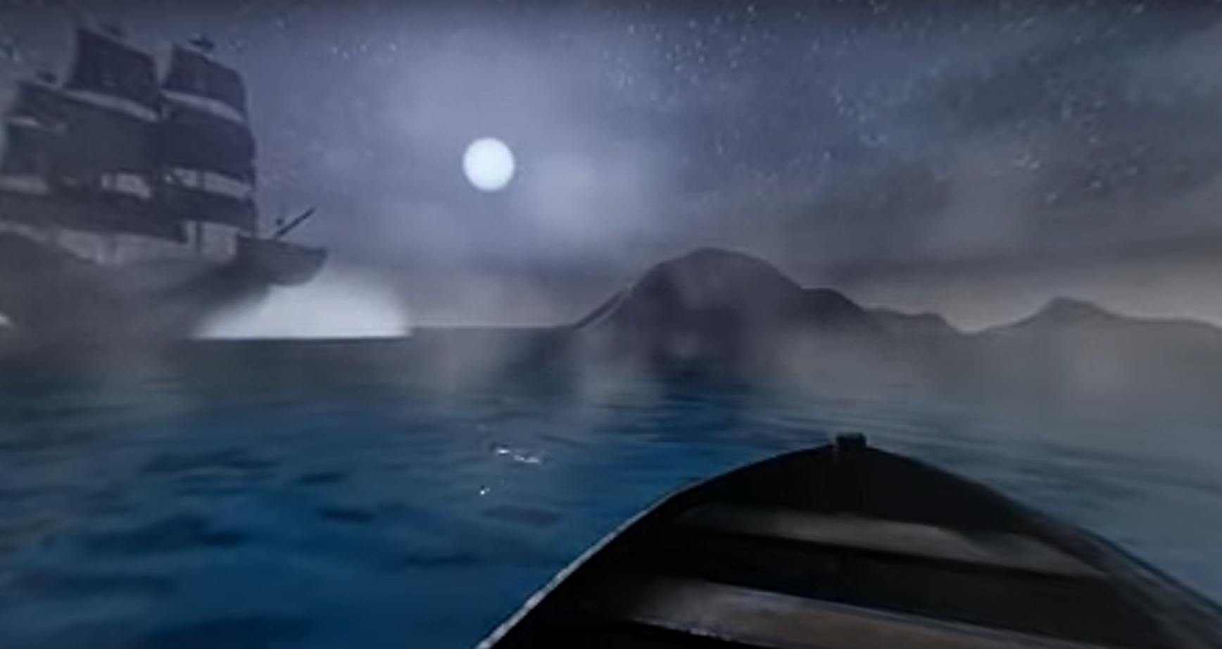 Navegación nocturna hacia el Caleuche en realidad virtual